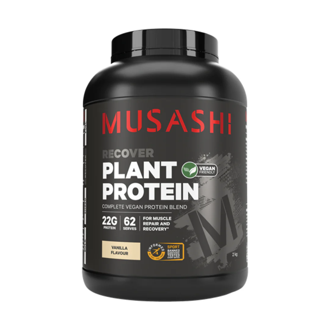 Musashi Plant Protein 2kg + FREE Healtheries Vitamin C 1000mg 100 Chewable Tablets - Image 3