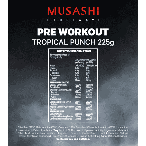Musashi Pre-Workout 225g - Image 10