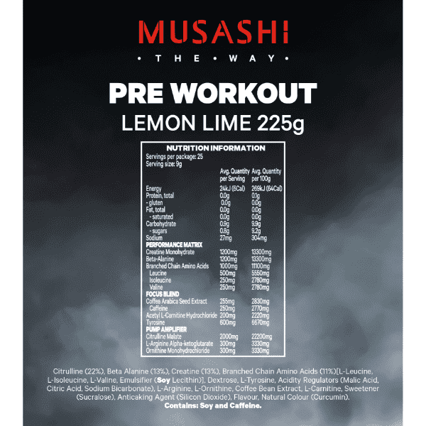 Musashi Pre-Workout 225g - Image 12