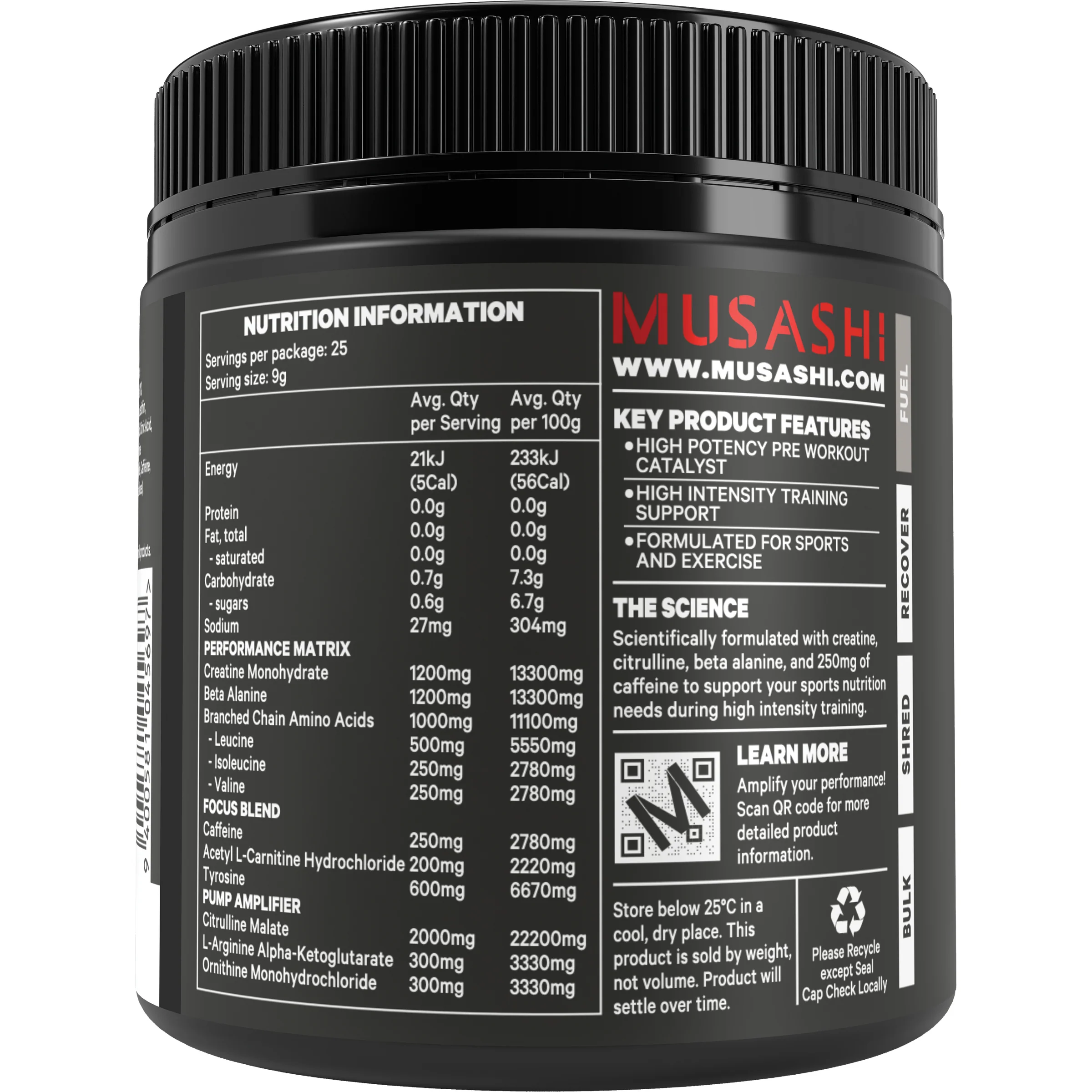 Musashi Pre-Workout 225g - Image 5