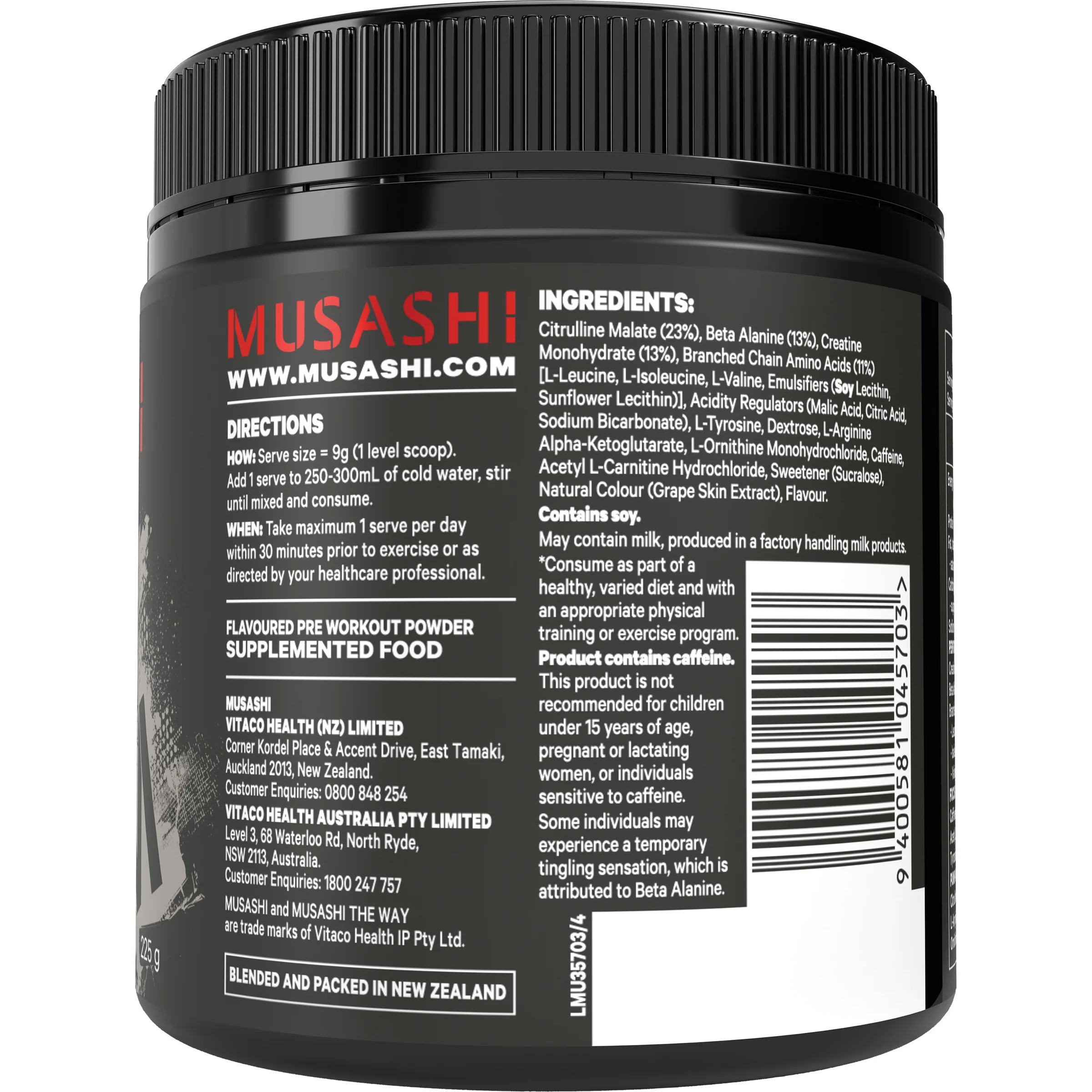 Musashi Pre-Workout 225g - Image 9