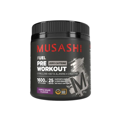 Musashi Pre Workout Zero Caffeine Energy Support Supplement Powder