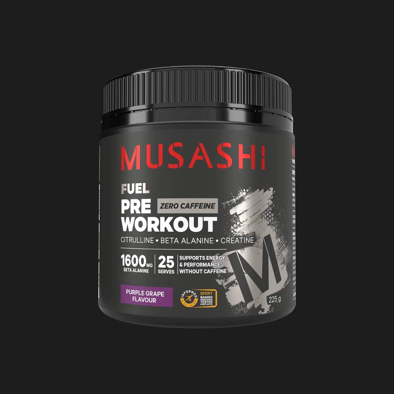 Musashi Pre Workout Zero Caffeine Energy Support Supplement Powder - Image 3