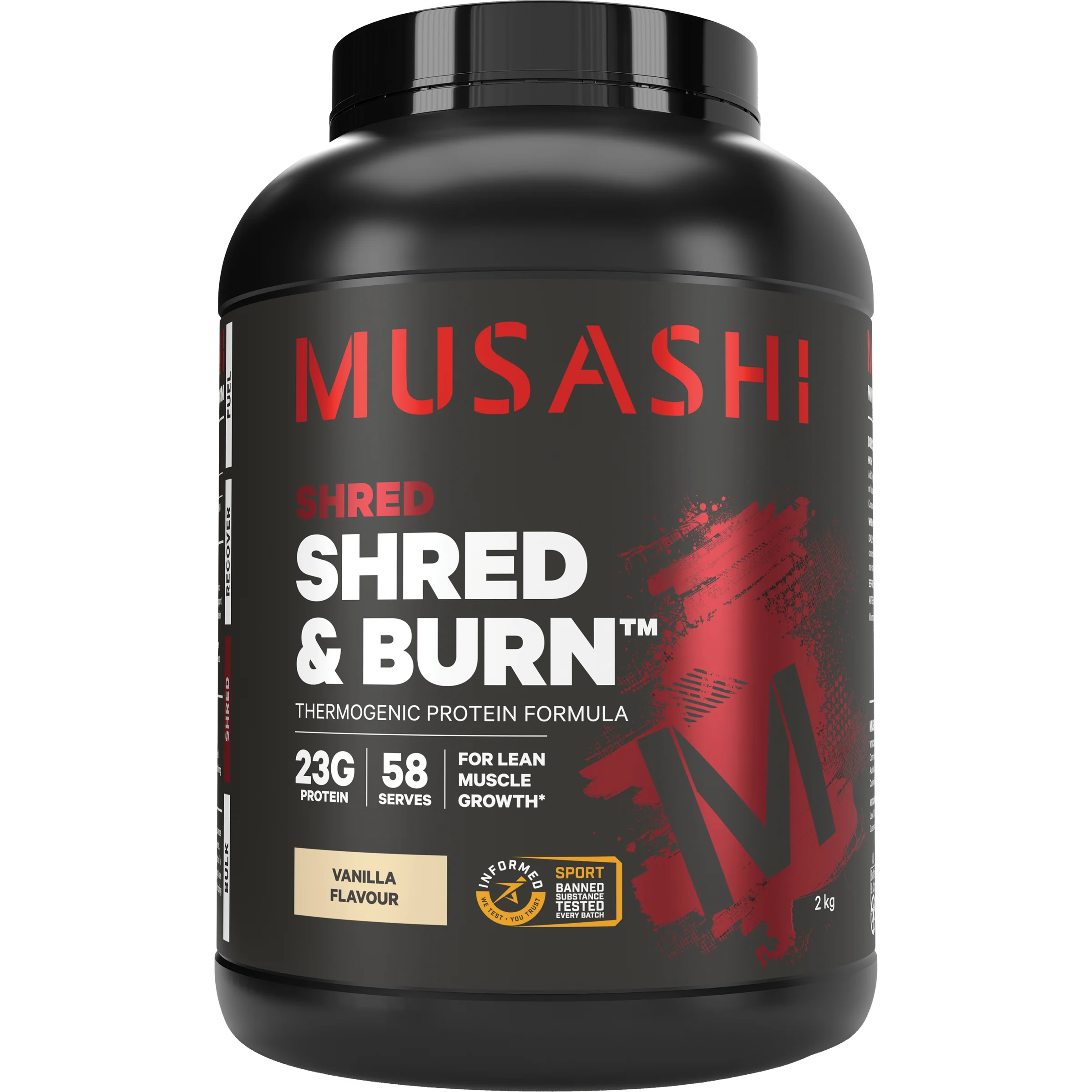 Musashi Shred & Burn Protein 2kg - Image 2