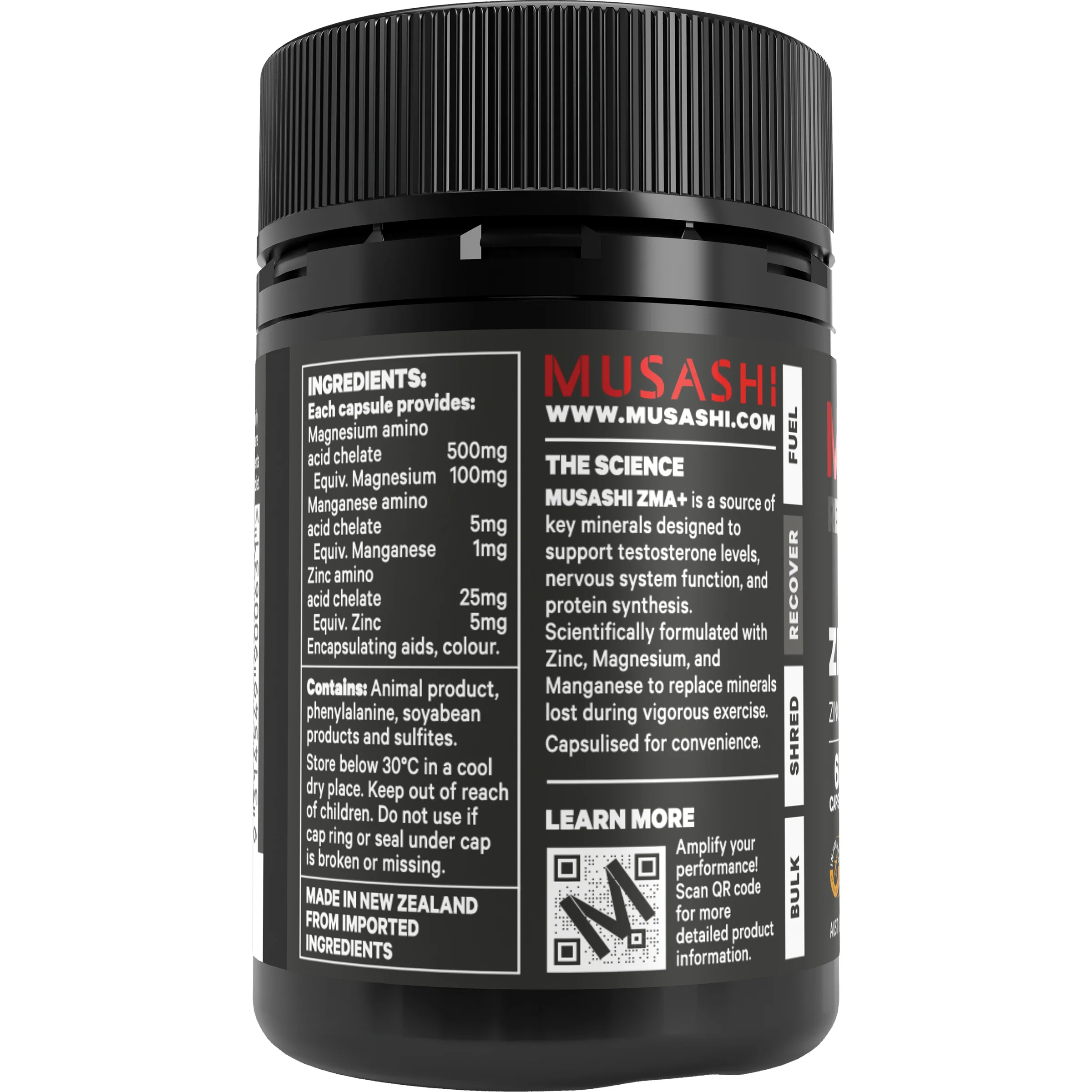 Musashi ZMA+ 60 Caps - Image 2