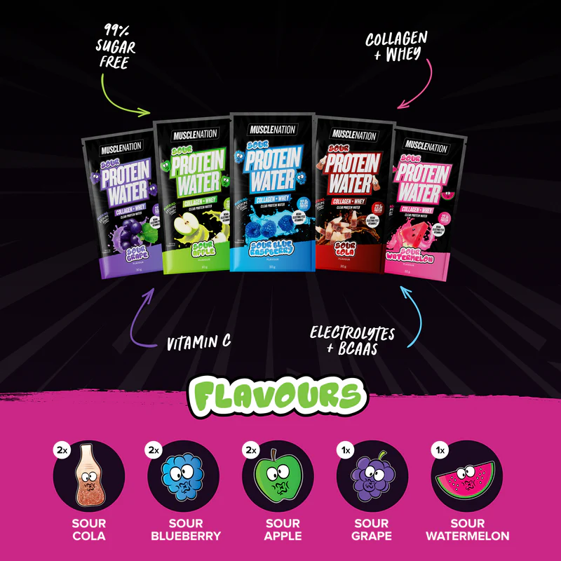 Muscle Nation PROTEIN WATER - Sour Sample Pack - Image 3