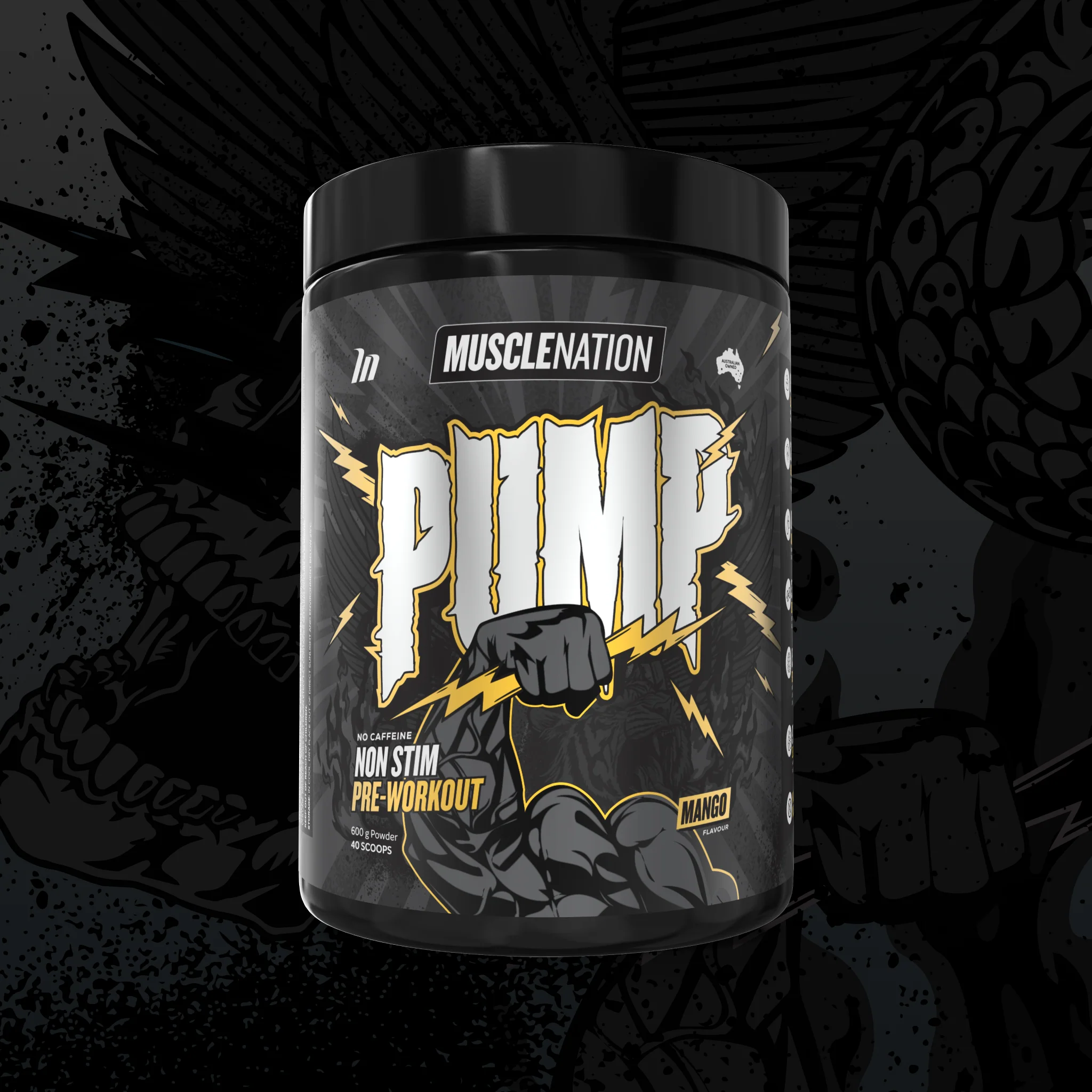 MUSCLE NATION PUMP PRE-WORKOUT (CAFFEINE FREE)