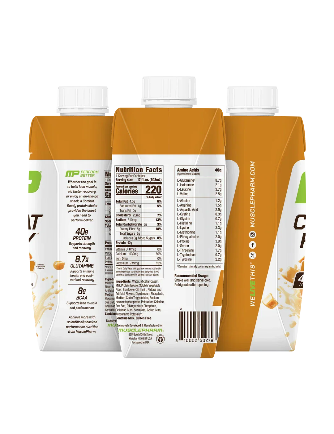 MusclePharm Combat Ready High Protein Shakes 500ml - Image 9