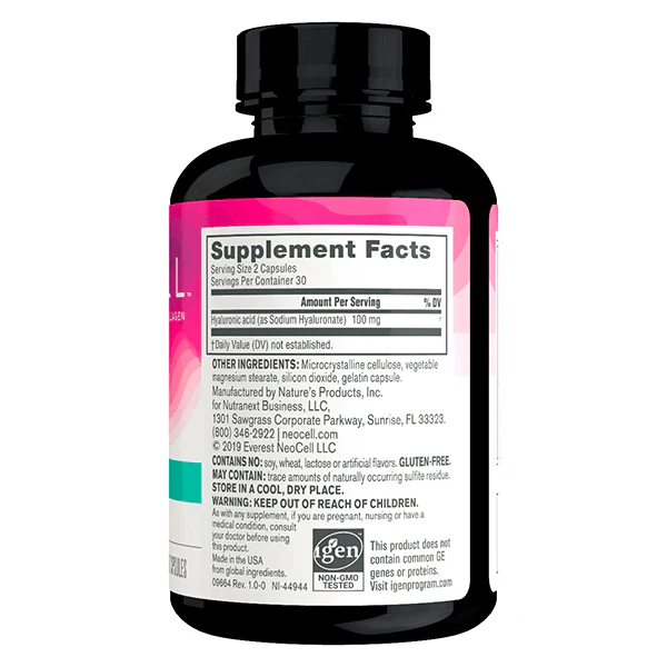 NeoCell Hyaluronic Acid 60 Caps - Image 2