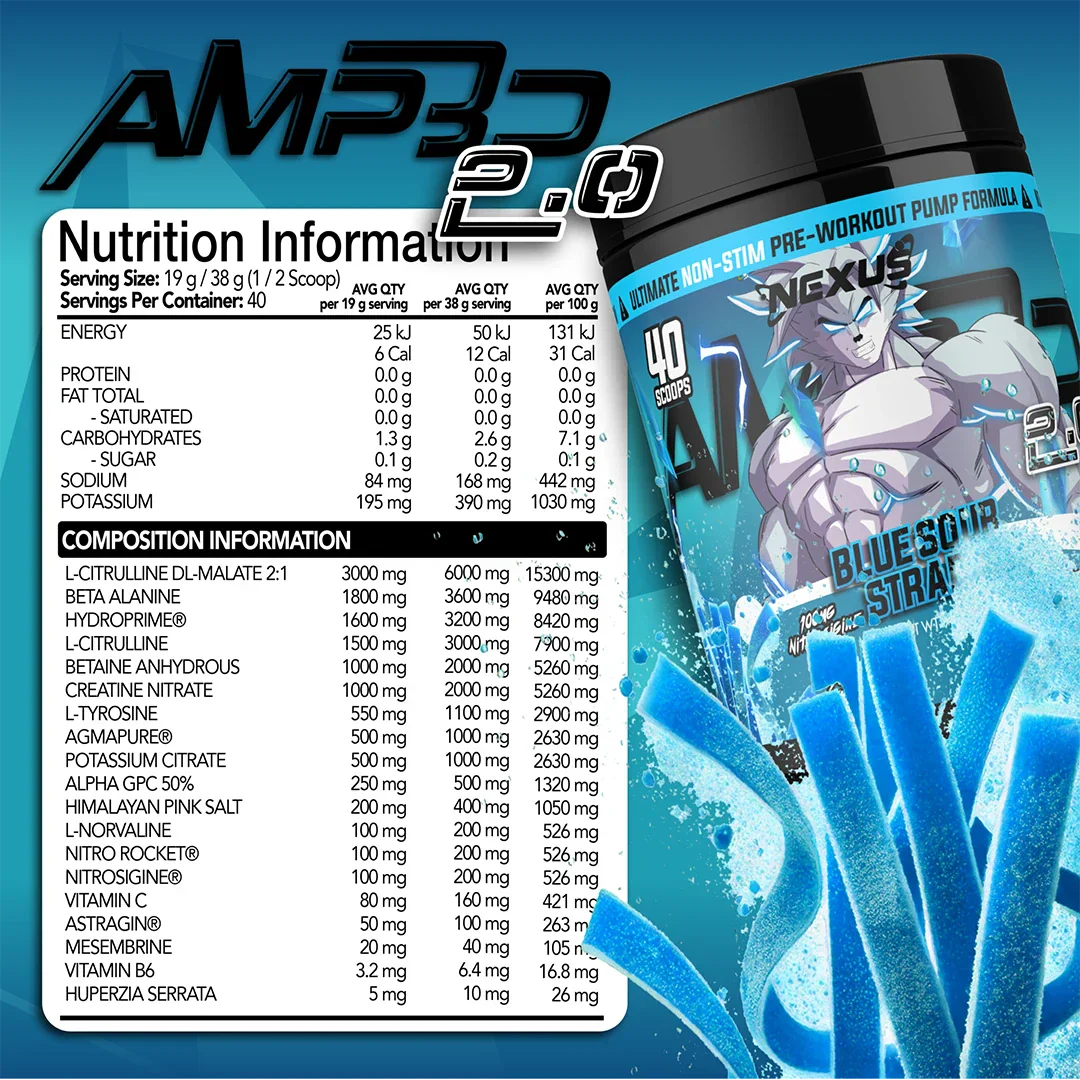 Nexus AMP3D 2.0 Non-Stim Pre-Workout - Image 2