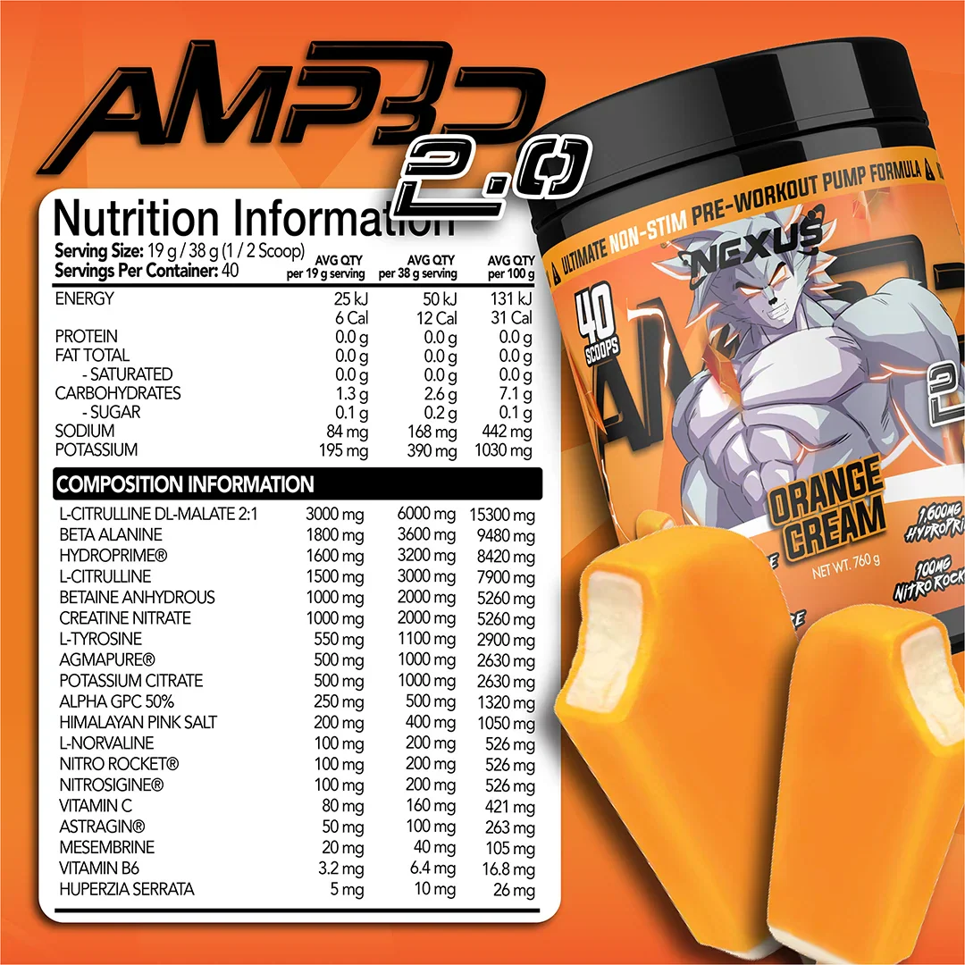 Nexus AMP3D 2.0 Non-Stim Pre-Workout - Image 4