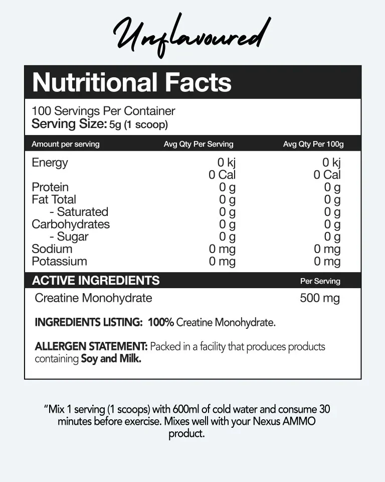Nexus Creatine Monohydrate Powder - Image 3