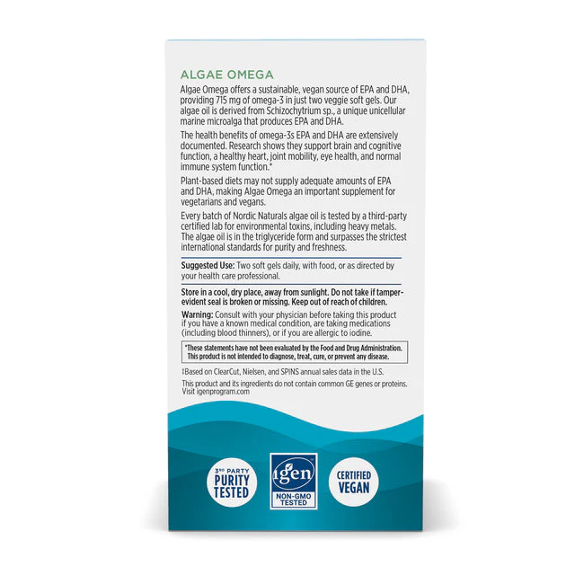 Nordic Naturals Algae Omega 60 Softgels - Image 4