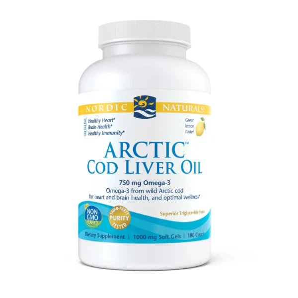 Nordic Naturals Arctic Cod Liver Oil 180 Softgels - Image 2