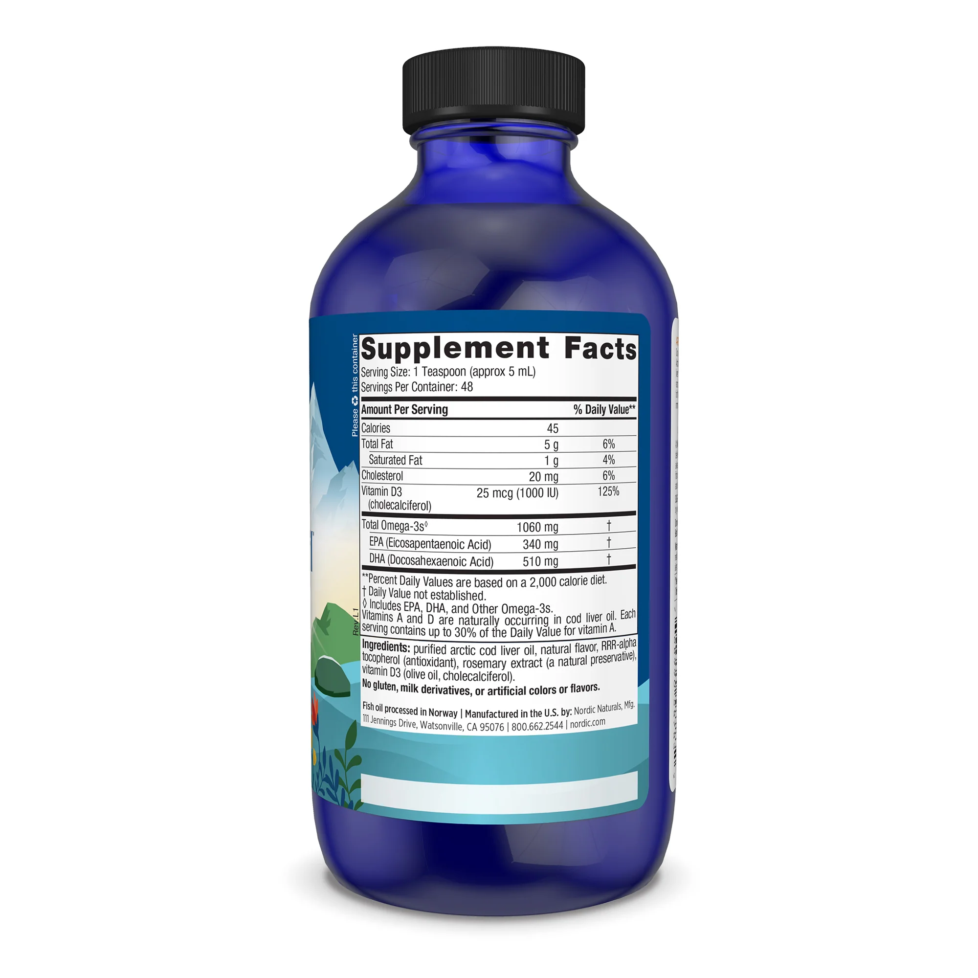 Nordic Naturals Arctic-D Cod Liver Oil 237ml - Image 6
