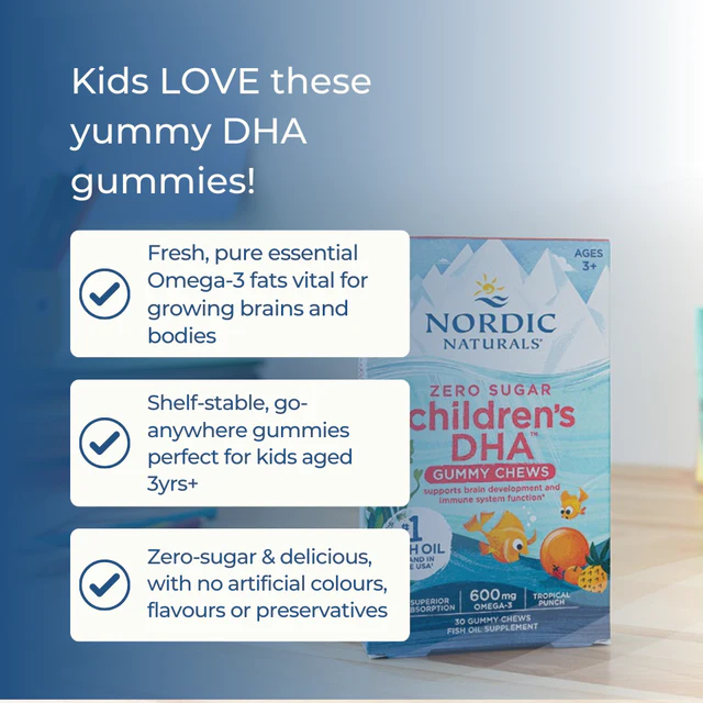 Nordic Naturals Zero Sugar Children's DHA Gummies x30 - Image 2