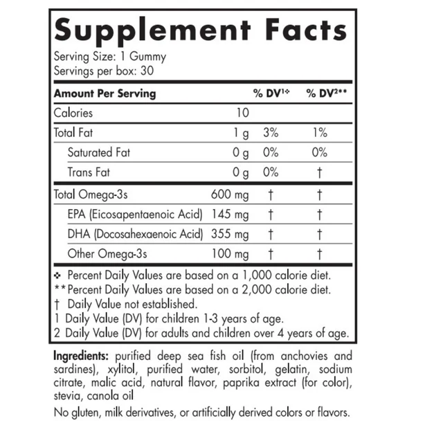 Nordic Naturals Zero Sugar Children's DHA Gummies x30 - Image 4