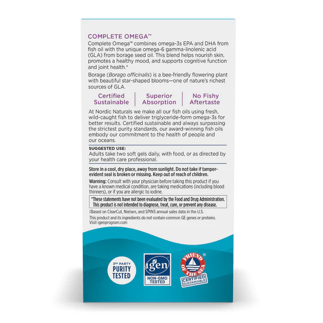 Nordic Naturals Complete Omega 60 Softgels - Image 3