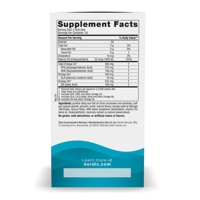 Nordic Naturals Complete Omega D3 60 Softgels - Image 4