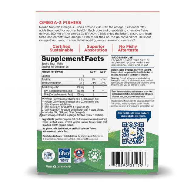 Nordic Naturals Nordic Omega-3 Fishies x36 - Image 3