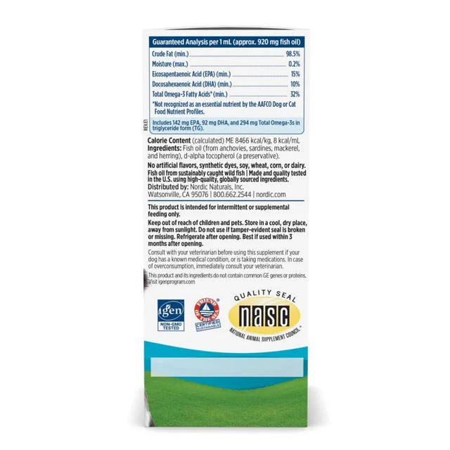 Nordic Naturals Omega-3 Pet (Cats/Small Breed Dogs) 60ml - Image 4