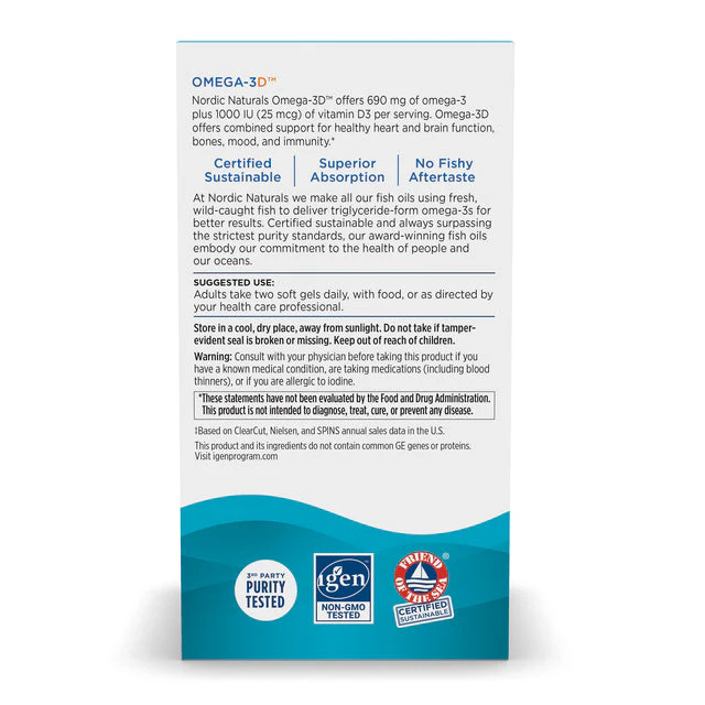 Nordic Naturals Omega-3D 60 Caps - Image 2