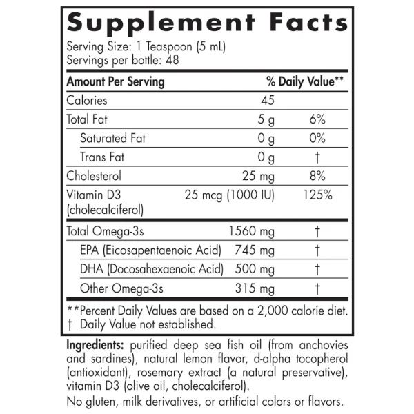 Nordic Naturals Omega-3D Liquid 237ml - Image 2