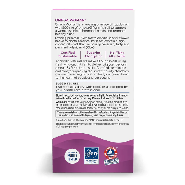 Nordic Naturals Omega Woman 120 Softgels - Image 4