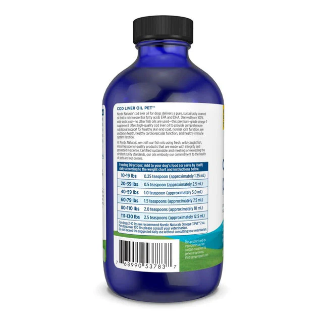 Nordic Naturals Pet Cod Liver Oil (Medium/Large Breed Dogs) 237ml - Image 2