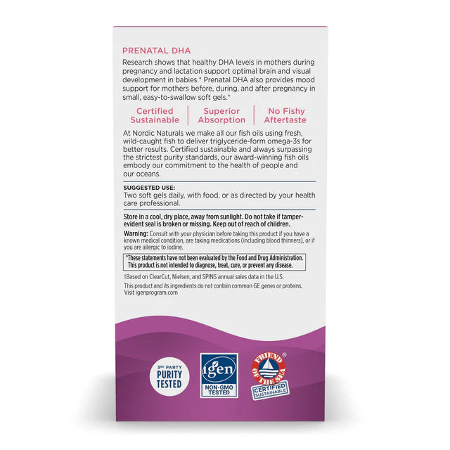 Nordic Naturals Prenatal DHA 90 Softgels - Image 4