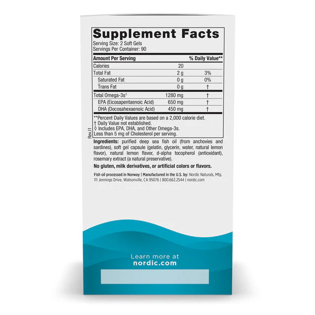 Nordic Naturals Ultimate Omega 180 Softgels - Image 3
