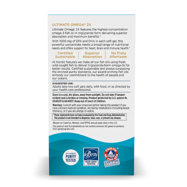 Nordic Naturals Ultimate Omega 2X 60 Softgels - Image 4
