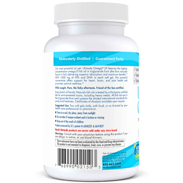 Nordic Naturals Ultimate Omega 2X 60 Softgels - Image 5