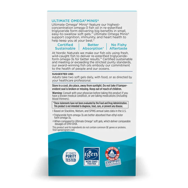 Nordic Naturals Ultimate Omega Mini 60 Softgels - Image 3