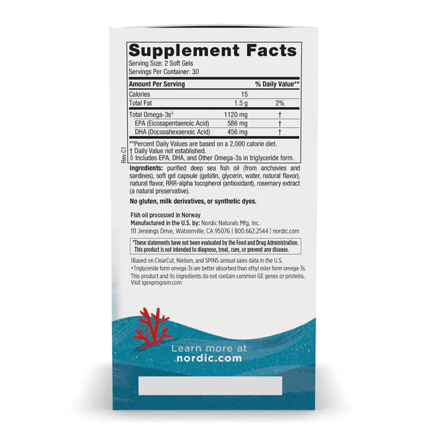 Nordic Naturals Ultimate Omega 2X Teen 60 Softgels - Image 3
