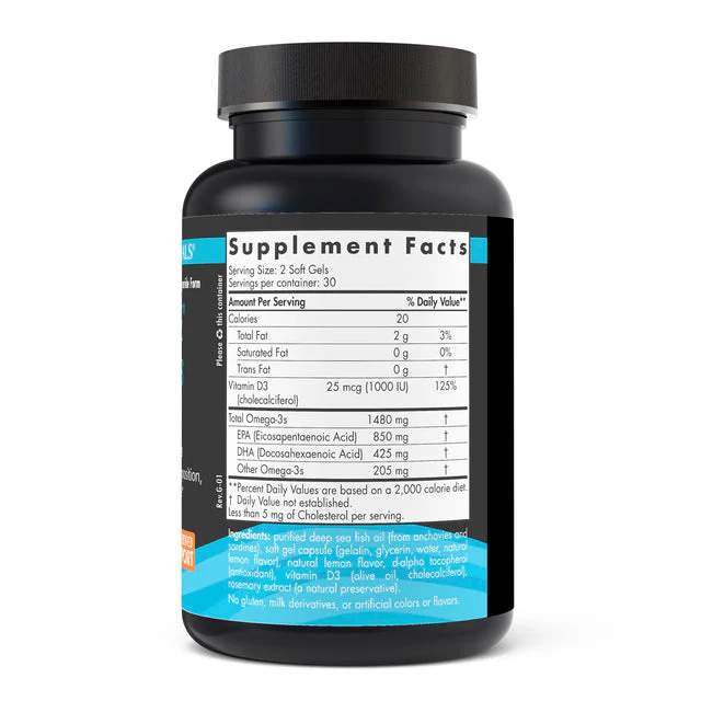 Nordic Naturals Ultimate Omega D3 Sport 60 Softgels - Image 3