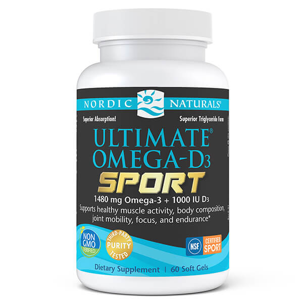 Nordic Naturals Ultimate Omega D3 Sport 60 Softgels - Image 4