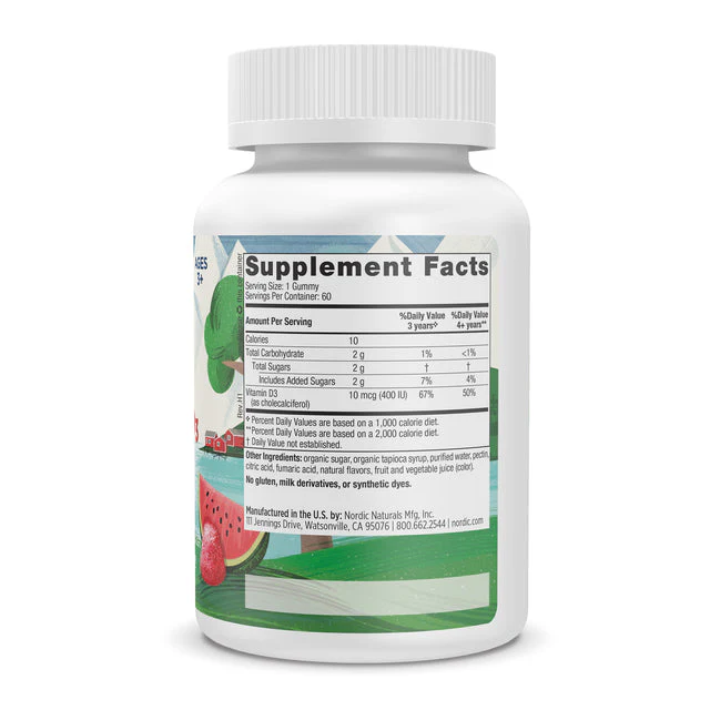 Nordic Naturals Vitamin D3 Gummies Kids x60 - Image 3