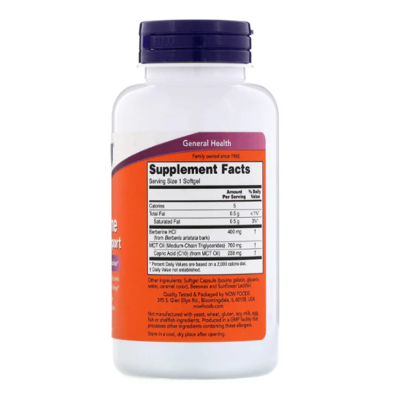 Now Foods Berberine Glucose Support 90 Softgels - Image 2