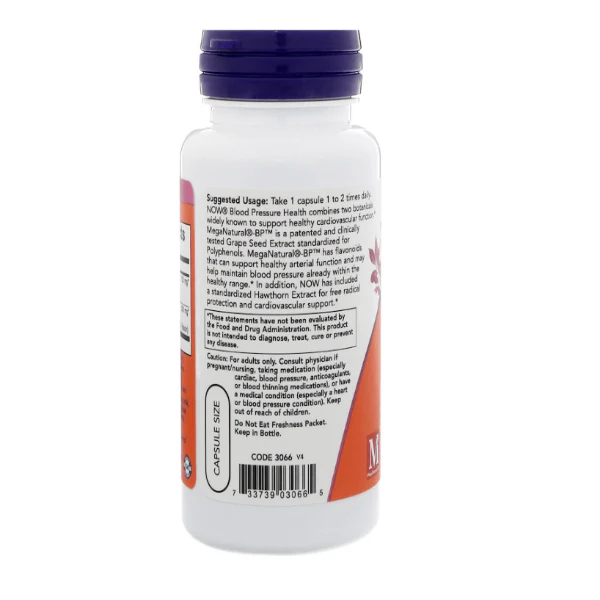 Now Foods Blood Pressure Health 90 Caps - Image 3