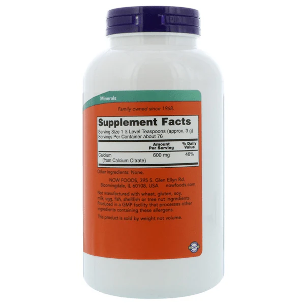 Now Foods Calcium Citrate 227g - Image 3
