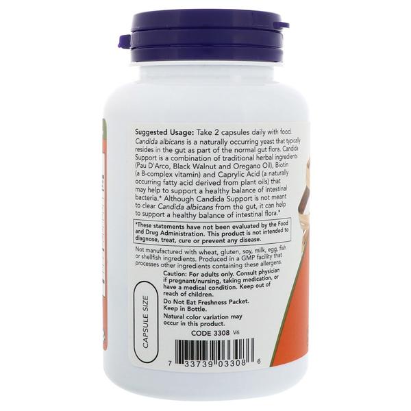 Now Foods Candida Support 90 Veggie Caps - Image 2