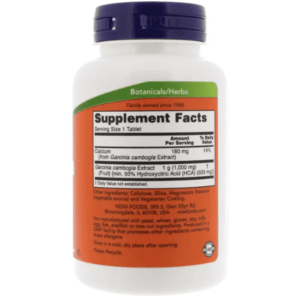 Now Foods Garcinia 1000mg 120 Tabs - Image 2