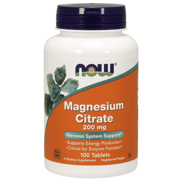 Now Foods Magnesium Citrate 200mg 100 Tabs