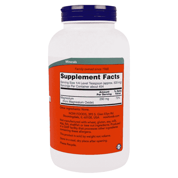 Now Foods Magnesium Oxide 227g - Image 2