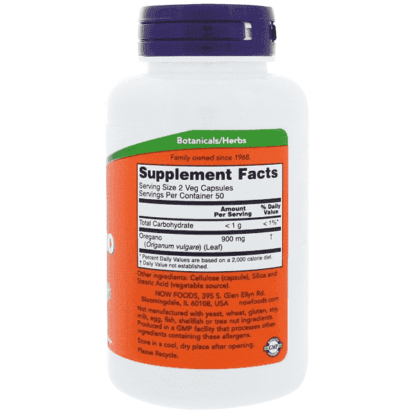 Now Foods Oregano 450mg 100 Veggie Caps - Image 2