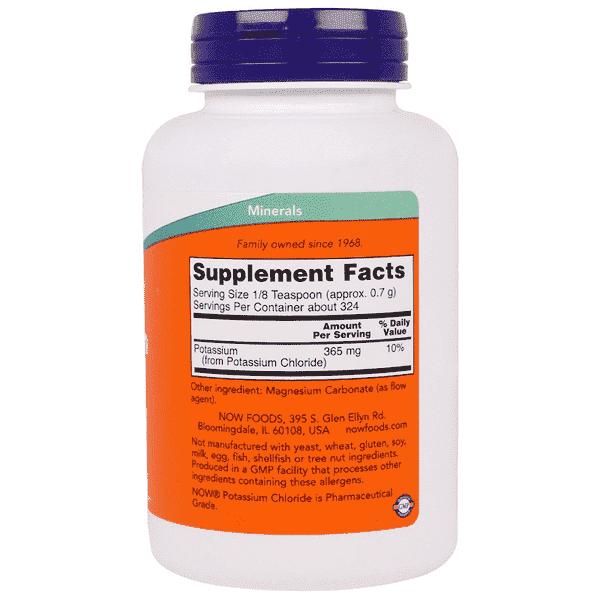 Now Foods Potassium Chloride 227g - Image 2