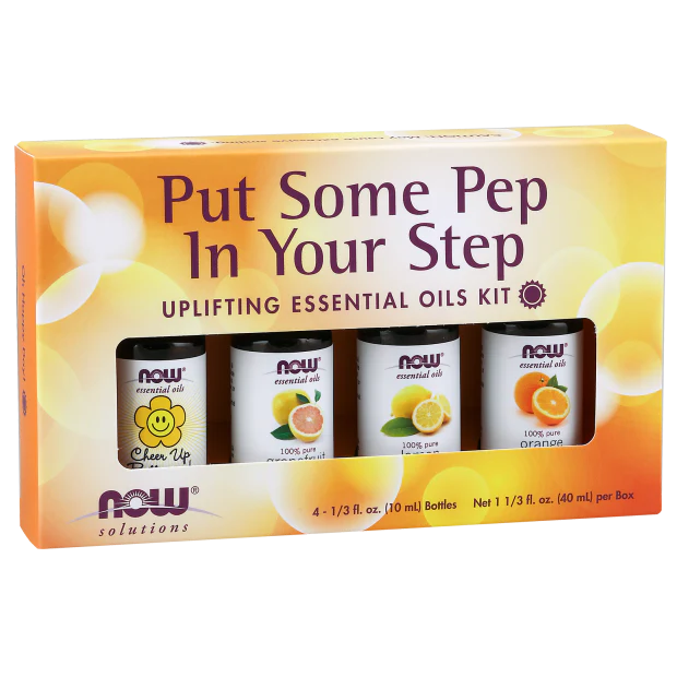 Now Foods Put Some Pep In Your Step Uplifting Essential Oils Kit 4x10ml