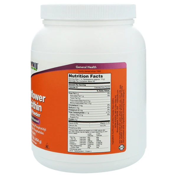 Now Foods Sunflower Lecithin 454g - Image 3