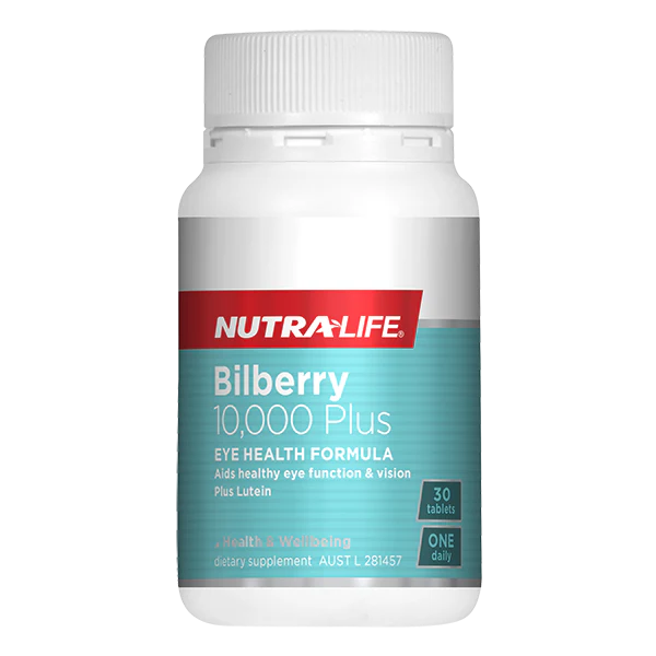 Nutralife Bilberry 10,000 and Lutein Complex 30 Tablets